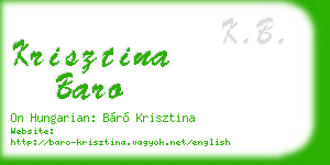 krisztina baro business card
